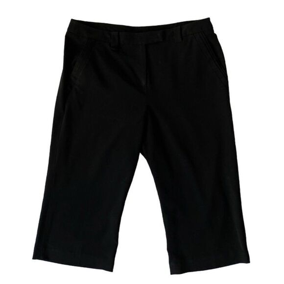 Larry Levine Y2K Black Dressy Wide Leg Capris SZ 14 NEW - Picture 11 of 11